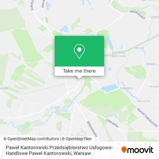 Paweł Kantorowski Przedsiębiorstwo Usługowo-Handlowe Paweł Kantorowski map