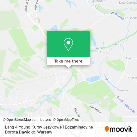 Lang 4 Young Kursy Językowe i Egzaminacyjne Dorota Dawidko map