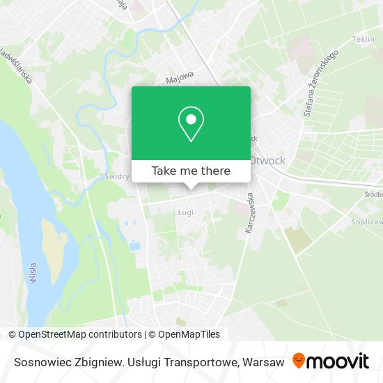 Карта Sosnowiec Zbigniew. Usługi Transportowe