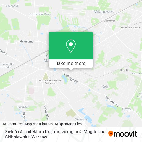 Zieleń i Architektura Krajobrazu mgr inż. Magdalena Skibniewska map