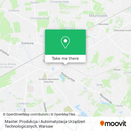 Master. Produkcja i Automatyzacja Urządzeń Technologicznych map