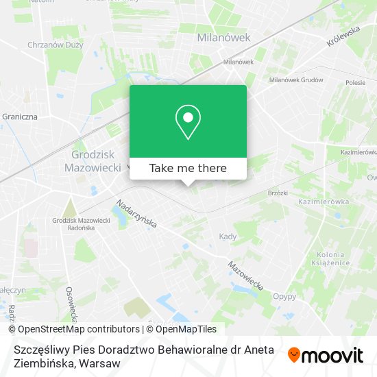 Szczęśliwy Pies Doradztwo Behawioralne dr Aneta Ziembińska map