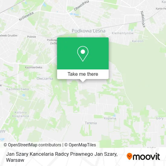 Карта Jan Szary Kancelaria Radcy Prawnego Jan Szary
