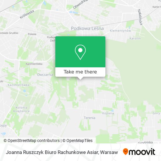 Joanna Ruszczyk Biuro Rachunkowe Asiar map