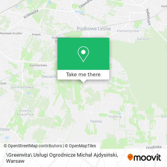 \Greenvita\ Usługi Ogrodnicze Michał Ajdysiński map