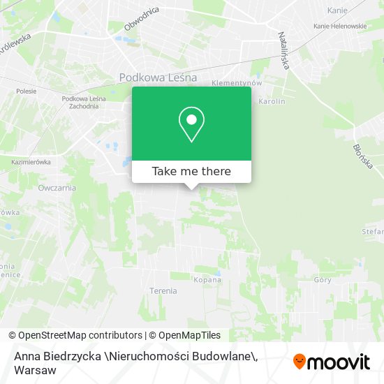 Anna Biedrzycka \Nieruchomości Budowlane\ map