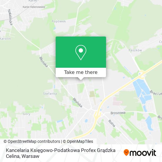 Kancelaria Księgowo-Podatkowa Profex Grądzka Celina map