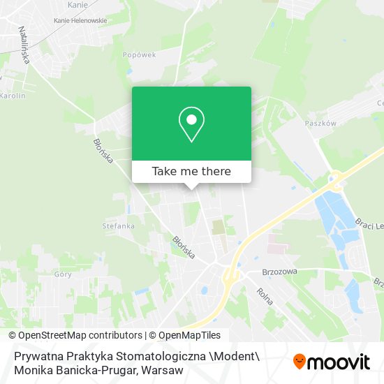 Prywatna Praktyka Stomatologiczna \Modent\ Monika Banicka-Prugar map