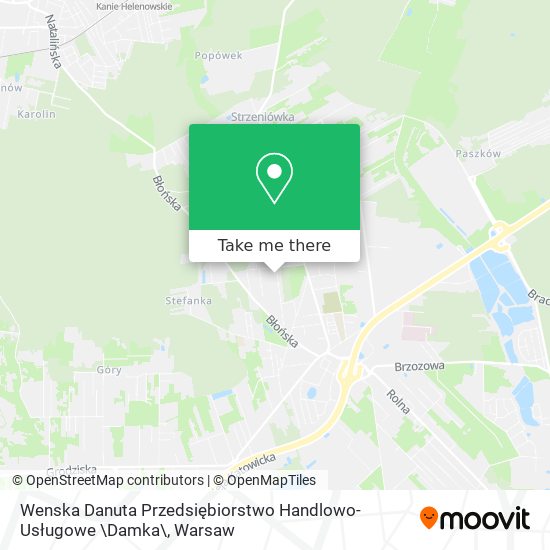 Wenska Danuta Przedsiębiorstwo Handlowo-Usługowe \Damka\ map