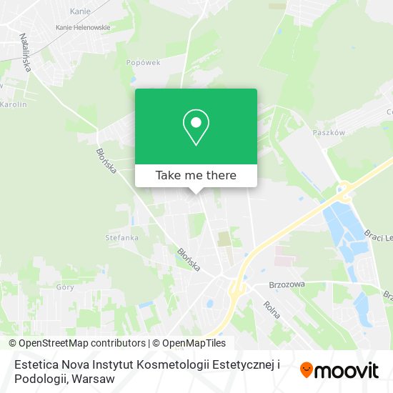 Estetica Nova Instytut Kosmetologii Estetycznej i Podologii map