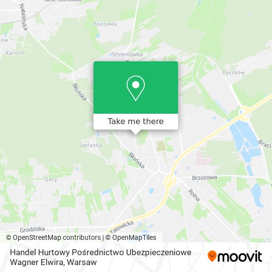 Handel Hurtowy Pośrednictwo Ubezpieczeniowe Wagner Elwira map