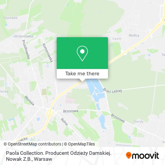 Paola Collection. Producent Odzieży Damskiej. Nowak Z.B. map