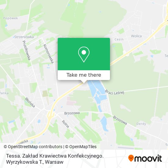 Tessa. Zakład Krawiectwa Konfekcyjnego. Wyrzykowska T. map