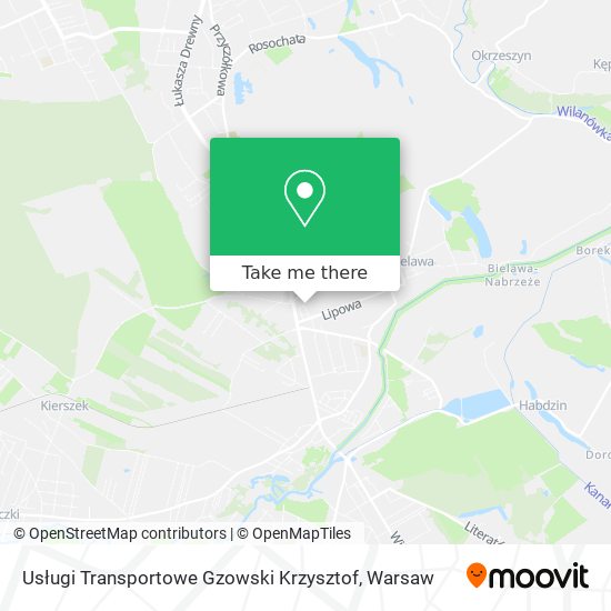 Карта Usługi Transportowe Gzowski Krzysztof