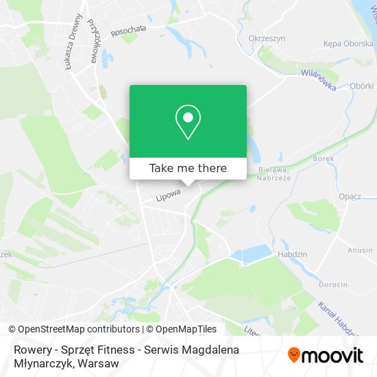 Rowery - Sprzęt Fitness - Serwis Magdalena Młynarczyk map