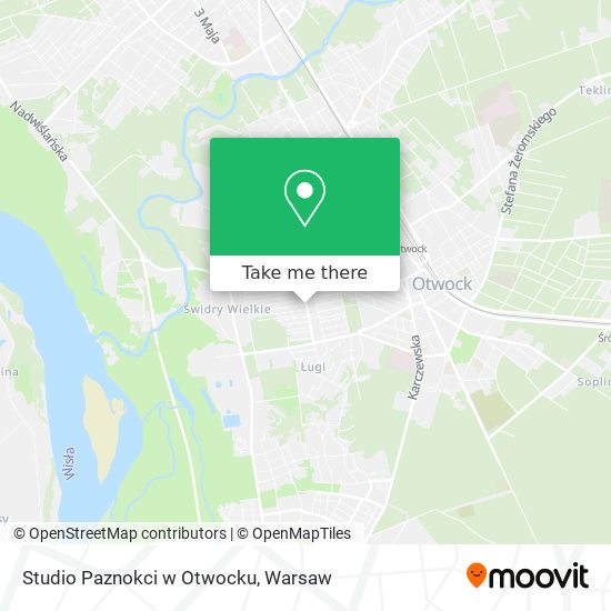 Studio Paznokci w Otwocku map