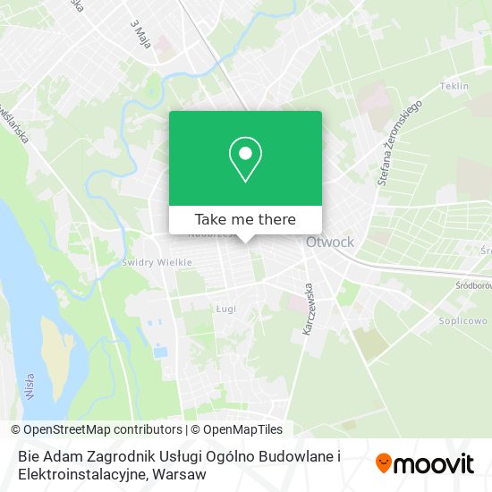 Карта Bie Adam Zagrodnik Usługi Ogólno Budowlane i Elektroinstalacyjne