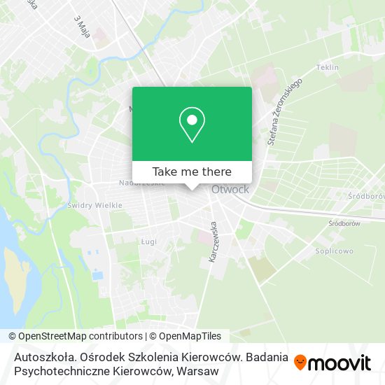 Autoszkoła. Ośrodek Szkolenia Kierowców. Badania Psychotechniczne Kierowców map