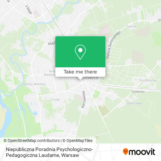 Карта Niepubliczna Poradnia Psychologiczno-Pedagogiczna Laudame