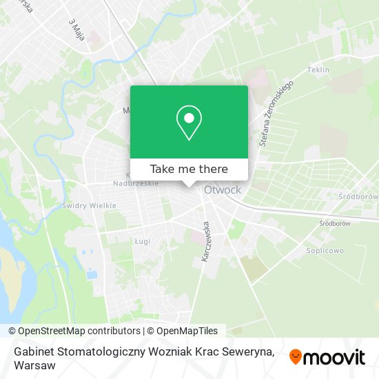 Gabinet Stomatologiczny Wozniak Krac Seweryna map