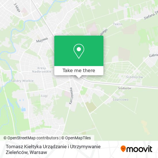 Карта Tomasz Kiełtyka Urządzanie i Utrzymywanie Zieleńców