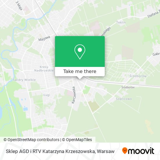 Sklep AGD i RTV Katarzyna Krzeszowska map