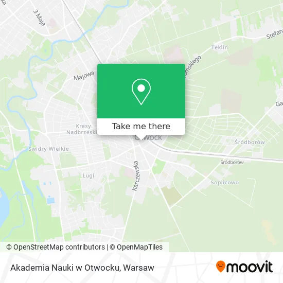 Akademia Nauki w Otwocku map