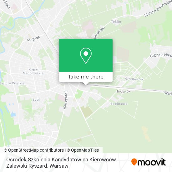 Ośrodek Szkolenia Kandydatów na Kierowców Zalewski Ryszard map