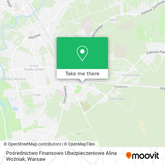 Pośrednictwo Finansowo Ubezpieczeniowe Alina Woźniak map