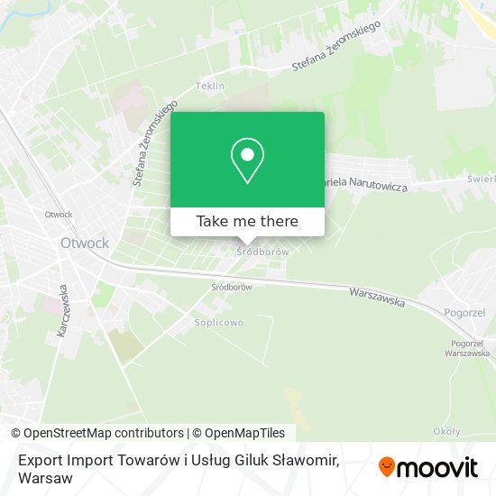 Export Import Towarów i Usług Giluk Sławomir map