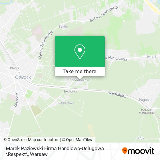 Marek Paziewski Firma Handlowo-Usługowa \Respekt\ map