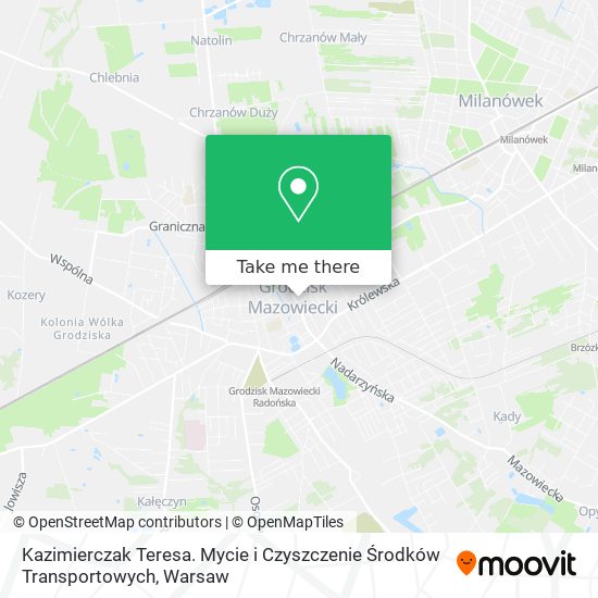 Карта Kazimierczak Teresa. Mycie i Czyszczenie Środków Transportowych