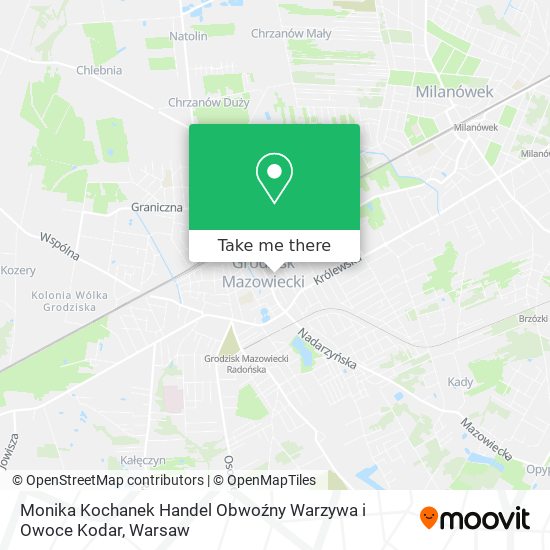 Monika Kochanek Handel Obwoźny Warzywa i Owoce Kodar map