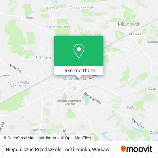 Niepubliczne Przedszkole Tosi i Franka map