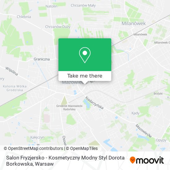 Salon Fryzjersko - Kosmetyczny Modny Styl Dorota Borkowska map