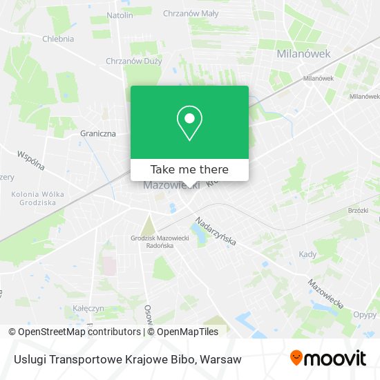 Uslugi Transportowe Krajowe Bibo map