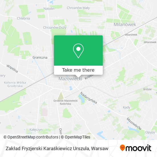 Zakład Fryzjerski Karaśkiewicz Urszula map