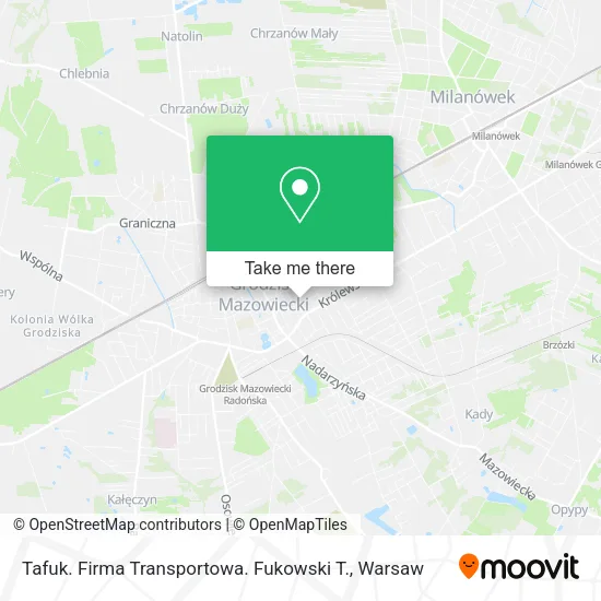 Карта Tafuk. Firma Transportowa. Fukowski T.
