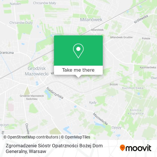 Карта Zgromadzenie Sióstr Opatrzności Bożej Dom Generalny