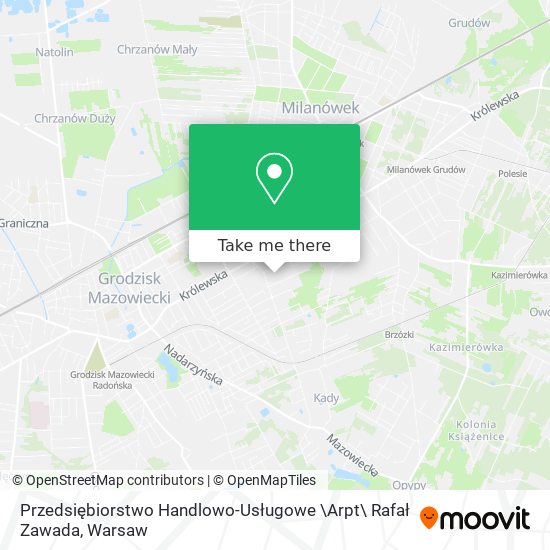 Przedsiębiorstwo Handlowo-Usługowe \Arpt\ Rafał Zawada map