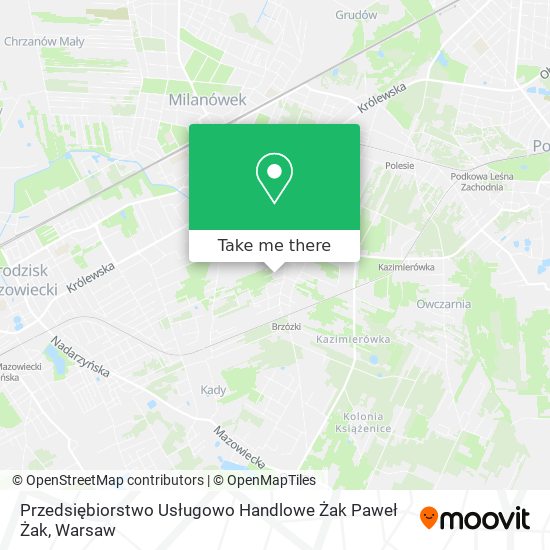 Przedsiębiorstwo Usługowo Handlowe Żak Paweł Żak map