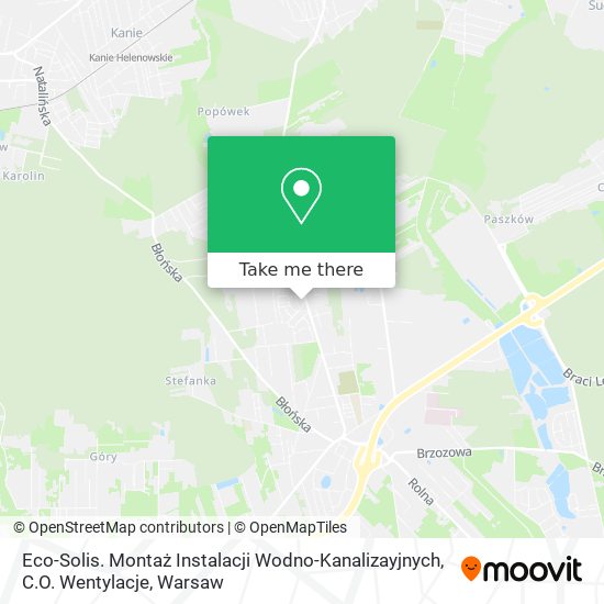 Eco-Solis. Montaż Instalacji Wodno-Kanalizayjnych, C.O. Wentylacje map