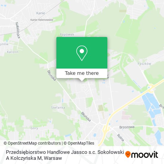 Przedsiębiorstwo Handlowe Jassco s.c. Sokołowski A Kolczyńska M map