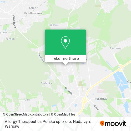 Allergy Therapeutics Polska sp. z o.o. Nadarzyn map