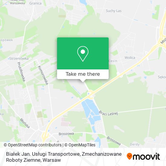 Карта Białek Jan. Usługi Transportowe, Zmechanizowane Roboty Ziemne