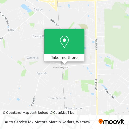 Auto Service Mk Motors Marcin Kotlarz map