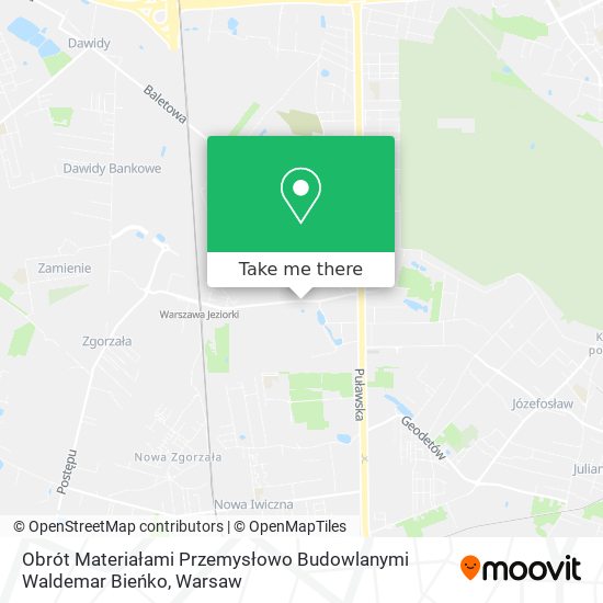 Obrót Materiałami Przemysłowo Budowlanymi Waldemar Bieńko map