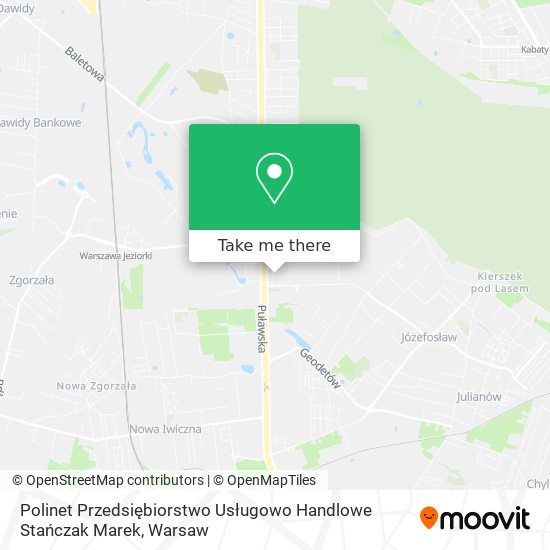 Polinet Przedsiębiorstwo Usługowo Handlowe Stańczak Marek map