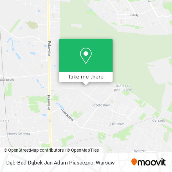 Dąb-Bud Dąbek Jan Adam Piaseczno map