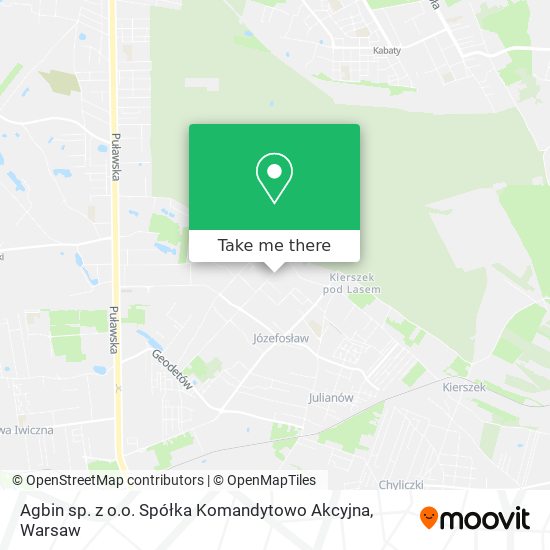 Agbin sp. z o.o. Spółka Komandytowo Akcyjna map